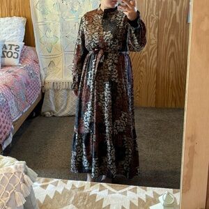 Floral Long Sleeve Maxi Dress